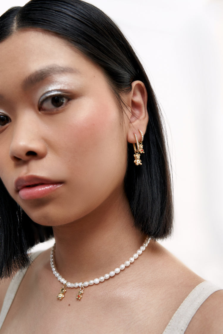 Daisy And Love Bear Necklace