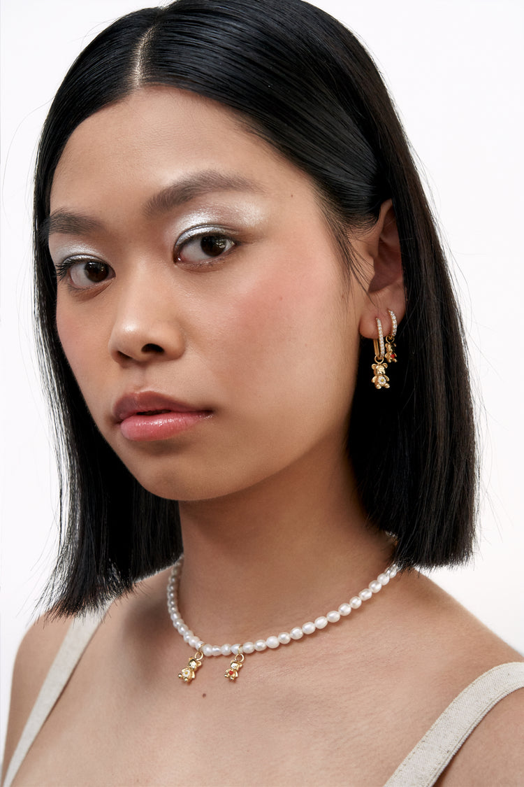 Daisy And Love Bear Necklace