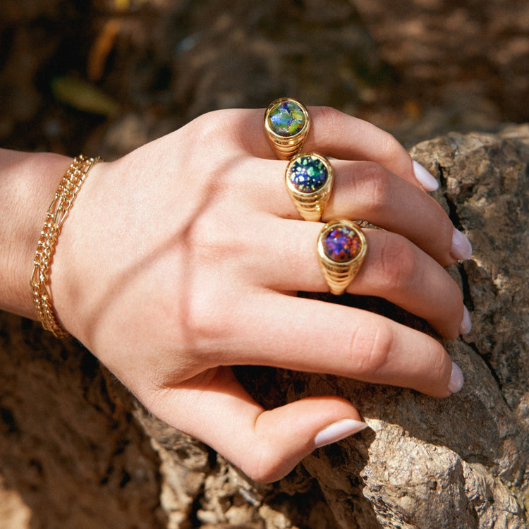 Crystal Marbled Ring