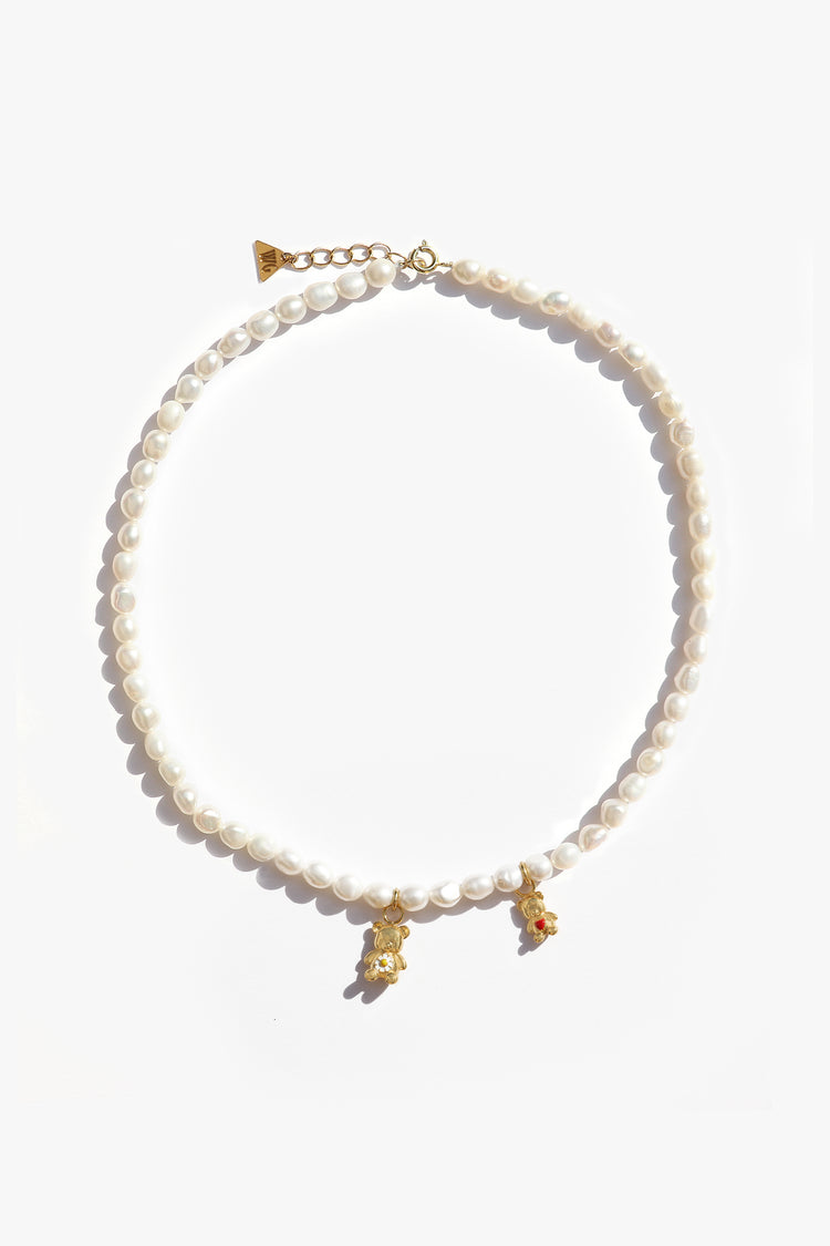 Daisy And Love Bear Necklace