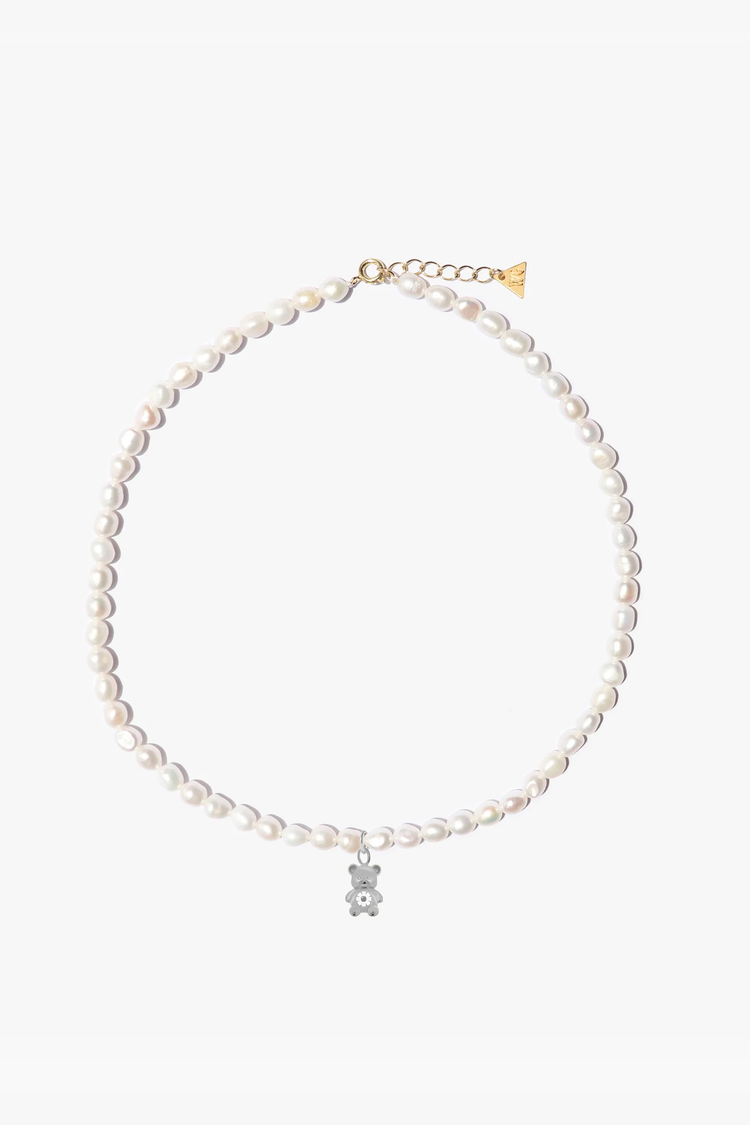 Daisy Bear Pearl Necklace
