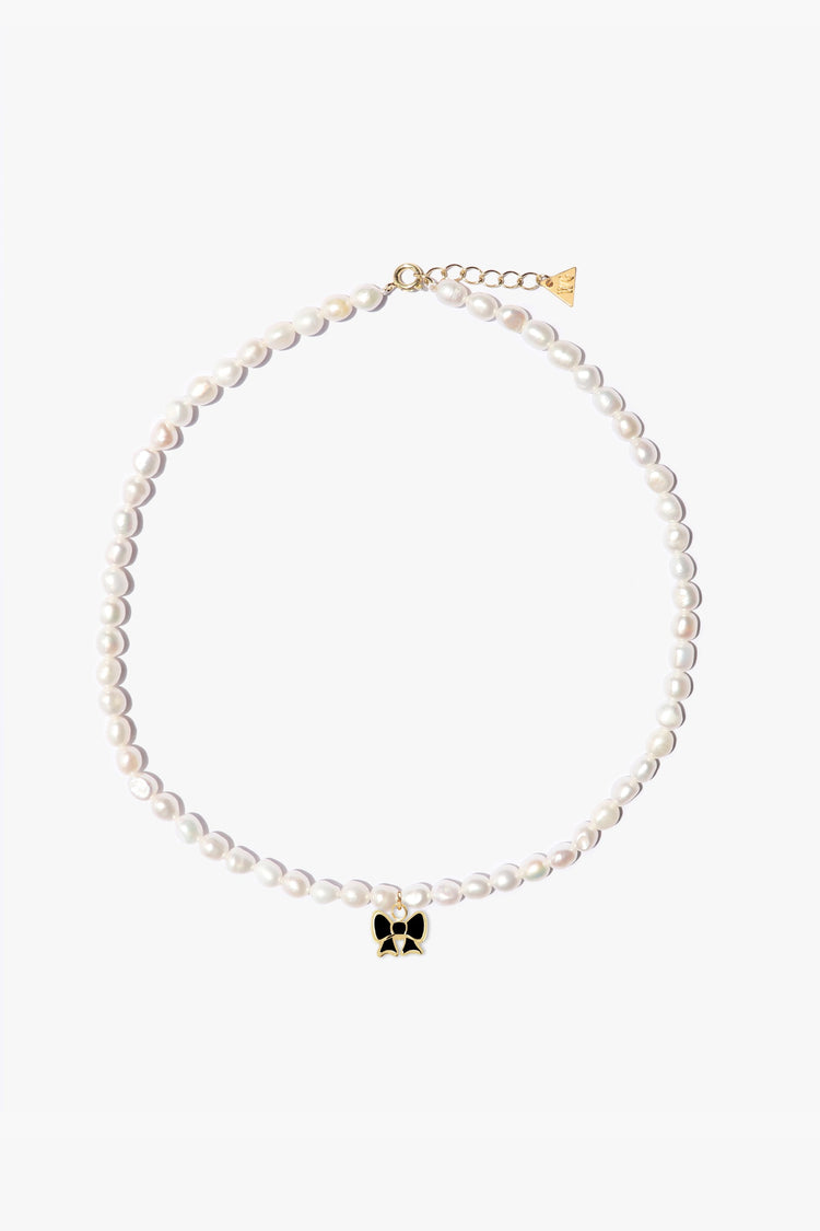 Bow Pearl Necklace