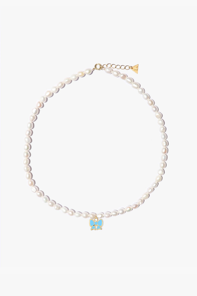 Bow Pearl Necklace