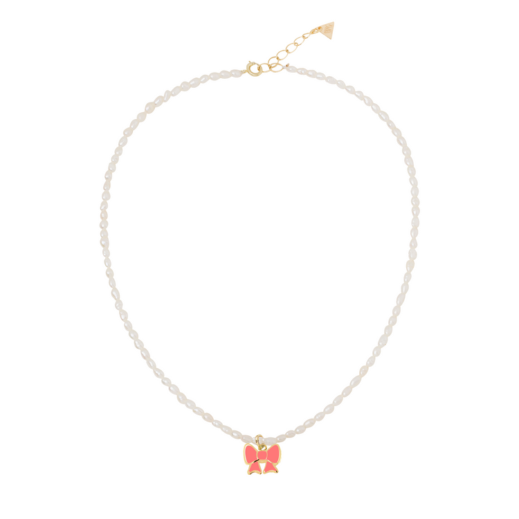 Bow Pearl Necklace