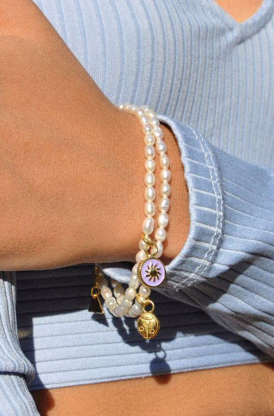 Cosmic Tiny Love Pearl Bracelet